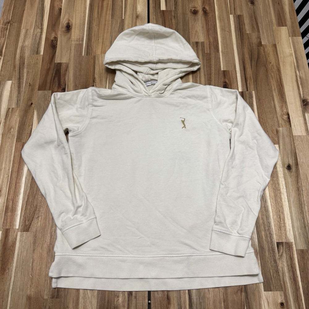 Peter Millar Hoodie Womens S Beige The Players Logo Golf Pullover Embroidered